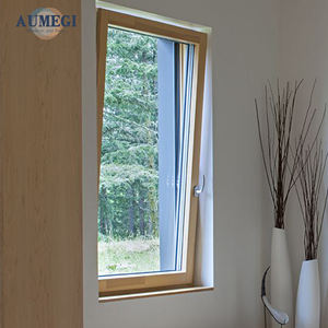 Aumegi Oem خدمة بابية نافذة الألومنيوم إمالة نافذة وتحويل النوافذ مع الستائر - Product Image 2