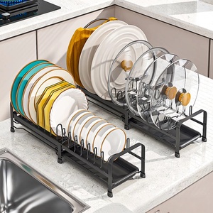 Escurridor de Platos Extensible de Metal de una Sola Capa <span class=keywords><strong>para</strong></span> Cocina, Almacenamiento de Platos y Tazones con Diseño Telescópico - Product Image 2