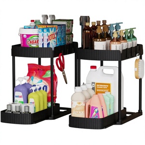 Organizzatori Estraibili Multiuso in Plastica 2026 per Armadietti e Lavelli in Bagno e <span class=keywords><strong>Cucina</strong></span> - Product Image 1