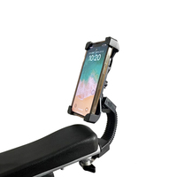 Support de téléphone pour fauteuil roulant - Convient à la plupart des téléphones, y compris l'iPhone, s'adapte à toutes les poussettes, landaus, fauteuils roulants, scooters et déambulateurs