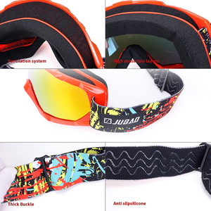 Masque MX à ajustement parfait, cadre en TPU, casque de moto, coupe-vent, anti-poussière, verres PC anti-reflets, cadre rouge pour hommes, motocross - Product Image 5