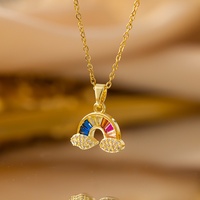 Collier pour amoureux en cuivre micro-incrusté de zirconium de luxe léger, plaqué or véritable, simple et élégant, pour femme