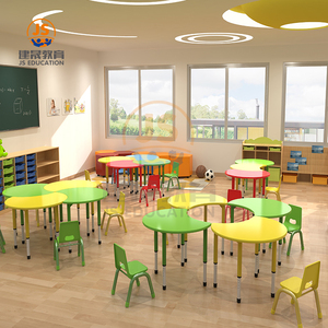 Tavoli e <span class=keywords><strong>sedie</strong></span> da scuola materna per <span class=keywords><strong>bambini</strong></span> in MDF regolabili in altezza per la scuola materna - Product Image 3
