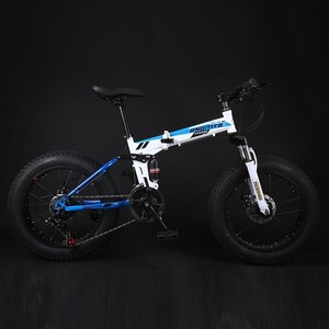 Vélo de montagne pliable BNQMTB 20 pouces en alliage d'aluminium, pneus larges, double suspension, frein à disque, 7 vitesses, confortable, tout terrain - Product Image 3