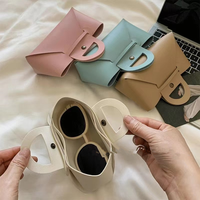 Nouveau design de sac à main étui à lunettes en cuir PU sac à lunettes portable boîte à lunettes soleil housse de protection pour lunettes de soleil