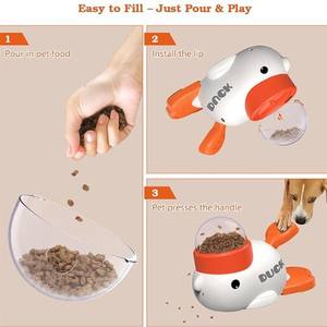Sınır ötesi çevre dostu plastik evcil hayvan yemliği besleyici oyuncak yeni ürün katı küçük beyaz sarı ördek hayvanlar için yavaş gıda dağıtıcı - Product Image 3