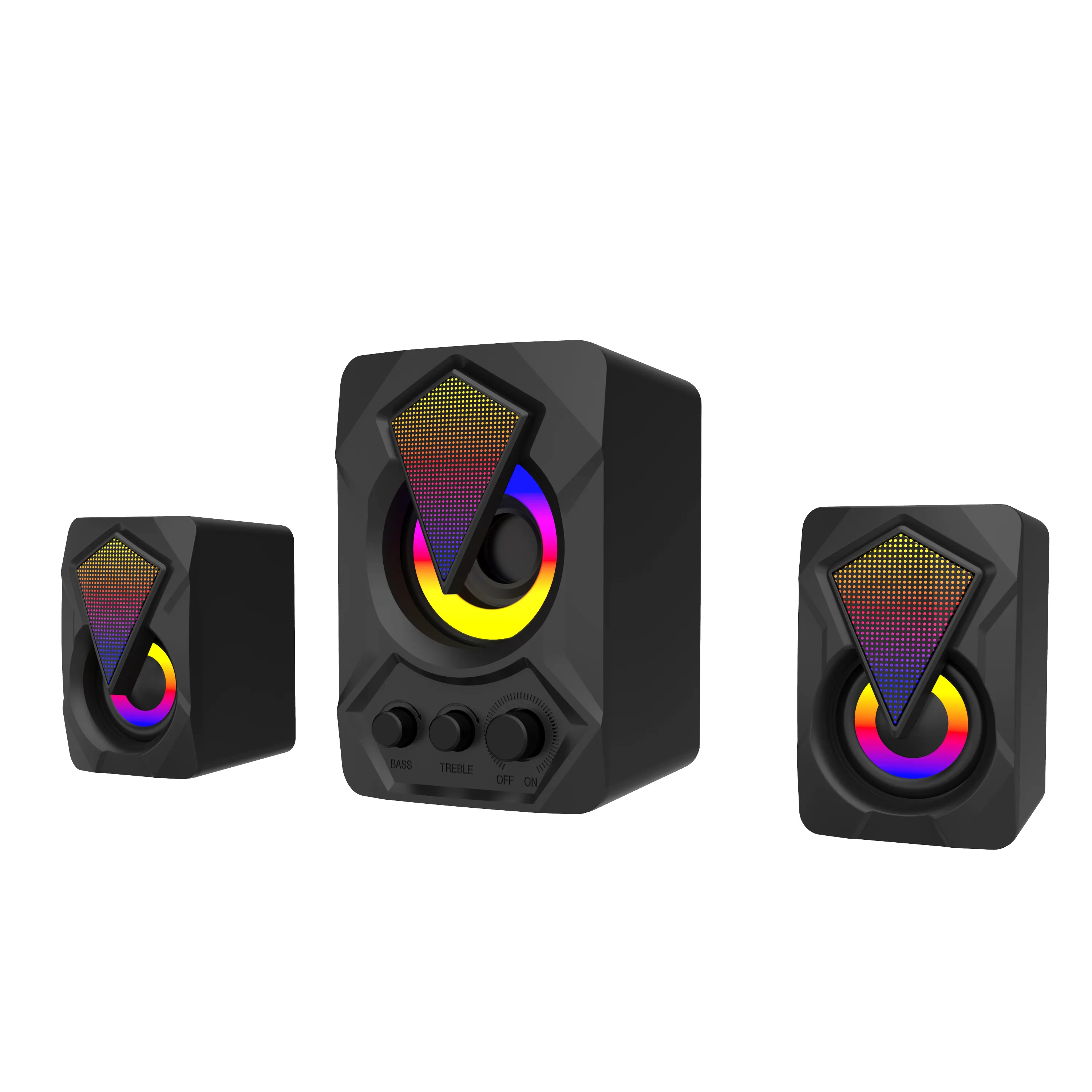 Led Desktop Lgihted Graves Profundos 2.1 Channel Home Theater Pequenas Falante À Prova D' Água