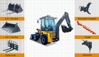 AOLITE CE 35-12 1.2t pelle frontale chinoise chargeuse sur pneus ALT 4WD mini pelle chargeuse pelleteuse arrière houe équipement construction
