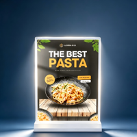 Boîtes lumineuses publicitaires LED magnétiques A4 pour affichage de bureau avec batterie rechargeable et rétroéclairage pour les menus de restaurant