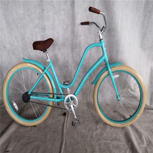 Mint Green Big Guys Heavy Person Low Step Thru Marco de aluminio Single Speed Comfort Best Hybrid Womens Beach Cruiser Bike 26 - Product Image 2