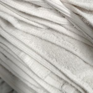 工业用途回收浴巾抹布100% 棉柔软材料白色毛巾布擦拭抹布清洁 - Product Image 1