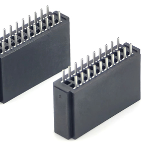 ขั้วต่อแบบ DIN EDGE CARD SLOT ระยะพิทช์ 2.54 มม. หน้าสัมผัสทองแดง แบบตรง สูง 16.4 มม. PC3.5 2*10P - Product Image 1