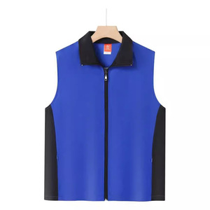 Chaleco unisex color naranja y negro con cremallera frontal para uso en trabajos de voluntariado y laborales - Product Image 4