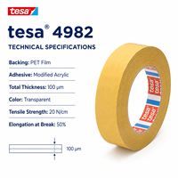 Ruban adhésif double face tesa 4982 en PET, 0,1 mm, transparent, adhésif acrylique haute température, pour montage d'écrans LCD et de batteries