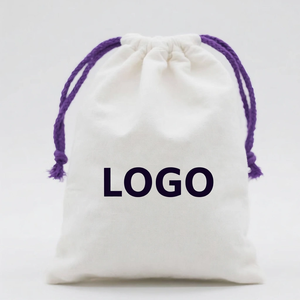 Custom Logo Cotton <b>Drawstring</b> Bags, Thickened Dustproof Cotton <b>Pouches</b> for Gift Storage - Product Image 2