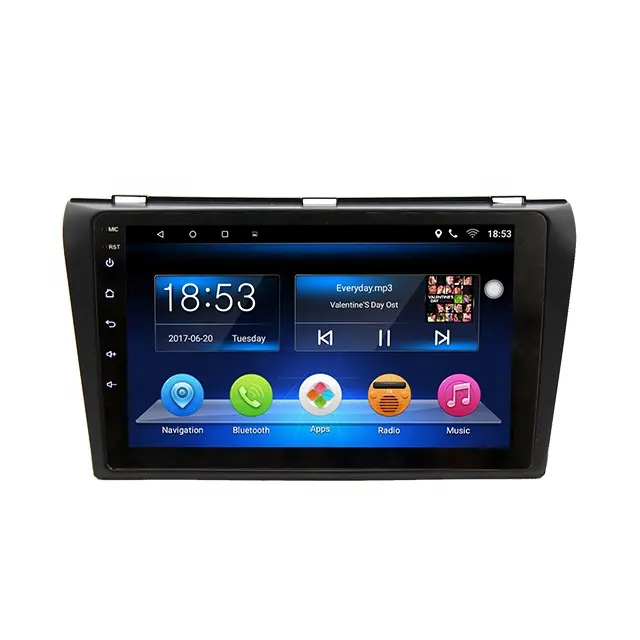 Hisound 9 pollici doppio din Quad Core BT Wifi GPS android touch screen autoradio per mazda 3