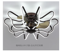 Ventilateur de plafond électrique LED de style nordique, 6 vitesses, télécommande via application, moteur BLDC silencieux, corps en plastique, éclairage intelligent pour la maison