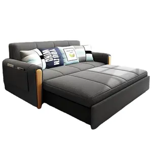 Nordic Modern Stof Opvouwbare Stapelbed Bank Luxe 2-zits Vintage Sofa Sets Slaapkamer Huis Kantoor Woonkamer Bar Meubels