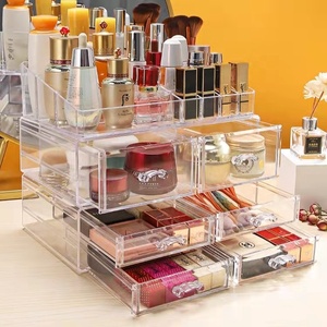 Organizer Cosmetic Storage Box High Quality Luxury Clear Multi Drawer Organizer Plastic Adjustable Acrylic Cosmetic Storage Box Makeup Organizer