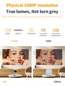 Proyector Inteligente Original <span class=keywords><strong>de</strong></span> Fábrica, Mini Portátil, con Batería Integrada, Keystone Automático, 720P, 4K, Android 11, WiFi 6, BT 5.2, Luz Mágica RGB - Product Image 5