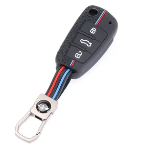 <span class=keywords><strong>Coque</strong></span> de protection en silicone pour <span class=keywords><strong>clé</strong></span> de voiture <span class=keywords><strong>Audi</strong></span> A4 B7 A6 C6 4F 8V <span class=keywords><strong>A3</strong></span> <span class=keywords><strong>8P</strong></span> A1 <span class=keywords><strong>A3</strong></span>, accessoires, étui pour <span class=keywords><strong>clé</strong></span> télécommande 3 boutons - Product Image 3