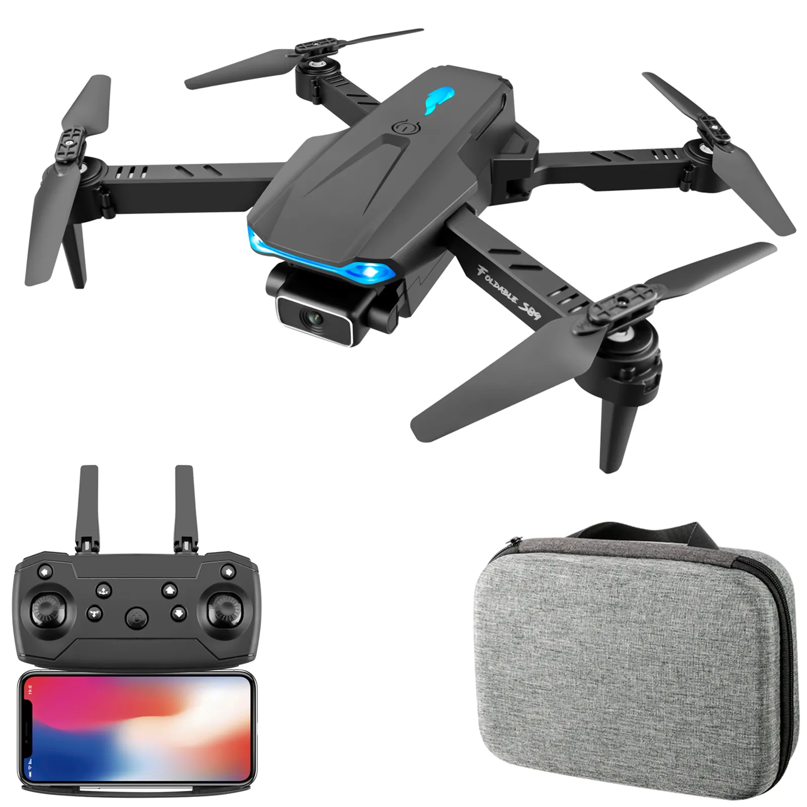 hot sale S89 Drone 4k HD Camera mini WiFi Fpv Visual Positioning Dron Height Preservation Rc Quadcopter min drone