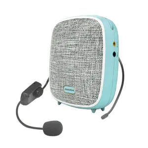 Портативный Проводной голосовой усилитель, Мегафон для учителя, музыкальный мини-динамик с микрофоном, с тканевым модным дизайном