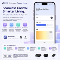 Spot lumineux linéaire LED intelligent à rail magnétique Matter Thread JINK Glide Series, contrôle par application domestique, 2700K-6500K, CRI98