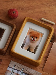 Solid Wood Handmade Eco-Friendly Durable Lightweight Creative Simple Modern Mini Photo <strong>Frame</strong> 3x5 Inch <strong>Rounded</strong> Corners Small - Product Image 4