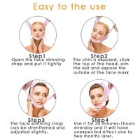 Cinta para estiramiento Facial, mascarilla de doble mentón reutilizable con cinta en V, parche reductor para cara y cuello