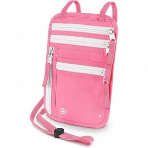 Free Sample Custom Travel RFID Slim Passport Holder Travel Wallet Hidden Pouch Money Belt Fanny Pack for Men - Product Image 6