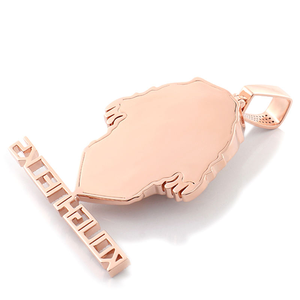 Collar de Plata de Ley 925 con Colgante de Calavera Estilo Hip Hop, Moissanita de Corte Esmeralda, Diseño Iced, Unisex, Joyería de Tono Oro Rosa - Product Image 6