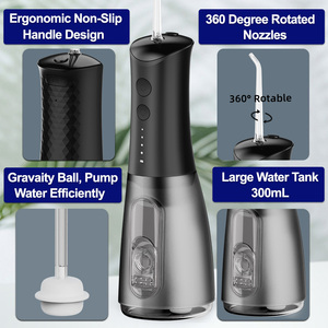 Portable 300ML Dentaire Flosser <span class=keywords><strong>Rechargeable</strong></span> USB Eau pour Irrigateur Oral avec 4 Modes Sans Fil Brace Gum Nettoyage Pick pour RV Utilisation - Product Image 3