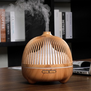 Humidificateur ultrasonique au design spécial, diffuseur d'aromathérapie, humidificateur d'arôme miniature en bois pour usage domestique avec télécommande - Product Image 2