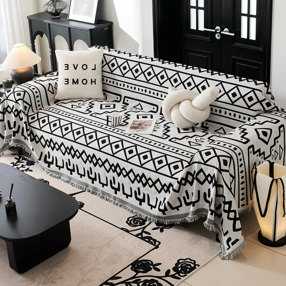 עיצוב חדש מודפס בסגנון INS כיסוי ספה מגבת ספה