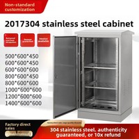 Armoire réseau extérieure IP54 en acier inoxydable, étanche, sur pied, pour équipement de surveillance, 500x600x450mm