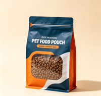 Sachet Doypack en Mylar avec fermeture zip, personnalisable avec logo imprimé, pour aliments pour animaux, snacks, fruits secs, thé, café et autres produits alimentaires