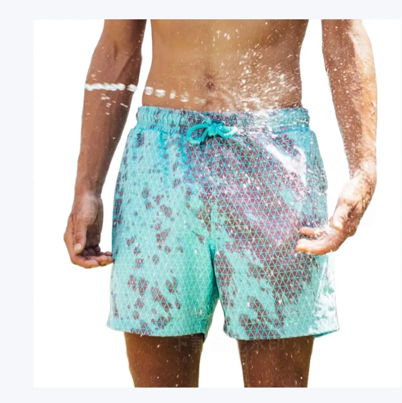 Kustom celana pendek hangat Pria suhu sensasi dan warna air mengubah papan celana pendek untuk pria