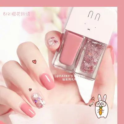 Chất lượng cao 15ml 2 trong 1 UV Gel Sơn móng tay thân thiện với môi Matte gel sơn móng tay hữu cơ lâu dài sáng Nail Gel Polish