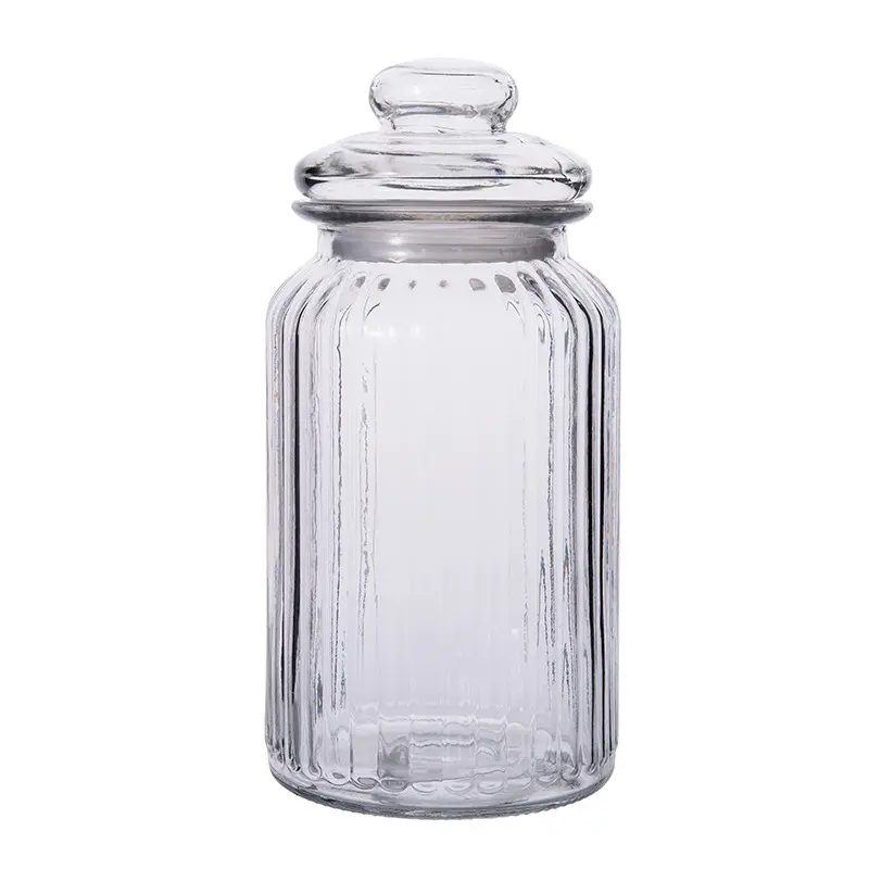 メーカー卸売ガラス封止瓶透明漬物ボトル230ミリリットル650ミリリットル家庭用ストレージガラス瓶穀物のための販売