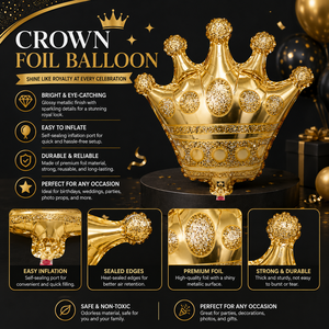 Ballons en Mylar à Succès : Couronnes Or Rose et Argent pour Anniversaires, Mariages, Baby Showers, Fêtes, Cadeaux et Jouets - Product Image 3