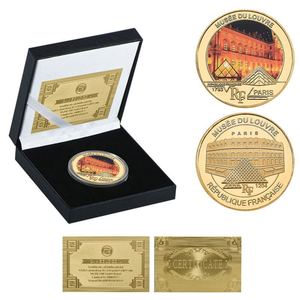 Moneda conmemorativa <span class=keywords><strong>de</strong></span> aleación <span class=keywords><strong>de</strong></span> metal personalizada al por mayor, moneda artesanal 2d del Museo del Louvre <span class=keywords><strong>de</strong></span> <span class=keywords><strong>Francia</strong></span> para recuerdo - Product Image 5