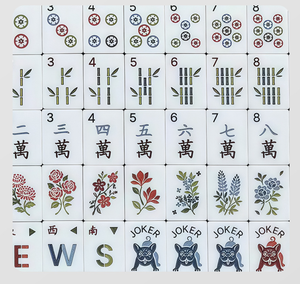 Mahjong américain de haute qualité à 4 joueurs, motif arbre, 4 couches, imprimé en blocs de couleur, tuiles en acrylique - Product Image 5