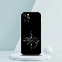 Pour iPhone 15 16 14 13 12 11 17 Pro Max Plus couverture transparente dessin animé carte du monde paysage Direction personnalisé impression UV coque de téléphone