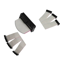 Câble plat gris isolé en PVC IDC FC 10-40p mâle/femelle 10-20cm UL2651/UL2678 28/30AWG pas de 0,635 mm indice IP67 110V