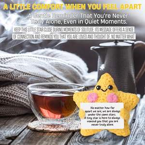 Crochet jaune étoile poupée amitié cadeau confort soutien décor longue Distance <span class=keywords><strong>relation</strong></span> s'éloigner cadeaux pour femme ami - Product Image 5