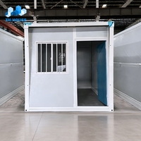Conteneur de bureau modulaire pliable de 10 pieds pour camping extérieur, mini-bureau, maison préfabriquée pliable à chargement élevé