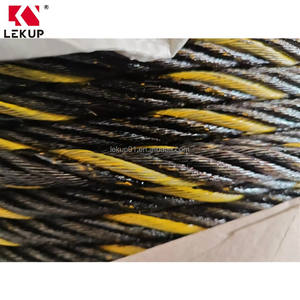 الشركة المصنعة للكابلات الفولاذية OEM ODM ذات نوعية جيدة حبل فولاذية اللون حبلا 6x19S + IWRC 6x19S + FC حبل أسلاك فولاذية غير مجلفنة - Product Image 5