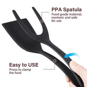 Nylon 2 in 1 Steak Shovel Spatula Grip Flip Tongs Steak Pancake <b>Kitchen</b> Food Cooking Tool Egg Steak Bread Clamp - Product Image 6