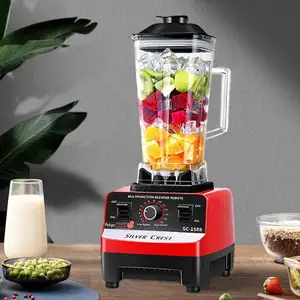 Blender bpa home jar gratis 2l pintar 2000w, alat profesional juicer prosesor makanan es smoothie penghancur/